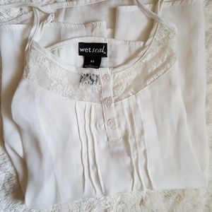 White silky camisole extra small